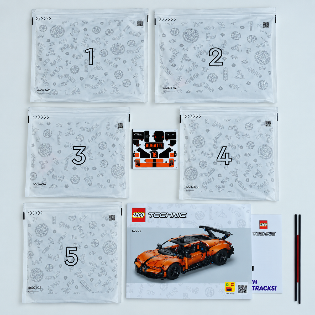 LEGO Technic Bugatti Chiron Pur Sport 42222 – 771 Parça – Kutusu Hasarlı SIFIR ÜRÜN