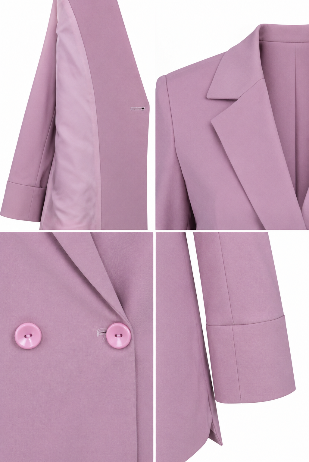 Pembe Kruvaze Kadın Blazer Ceket