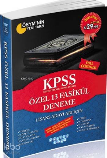 Akıllı Adam KPSS Özel 13 Fasikül Deneme