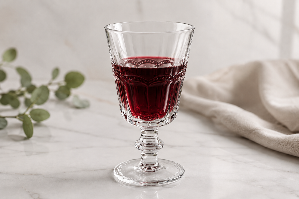 4'lü Dekoratif Cam Kadeh Seti – 220 ml