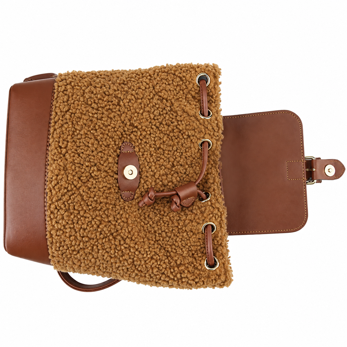 🤎 Kahverengi Teddy Peluş El ve Omuz Çantası
