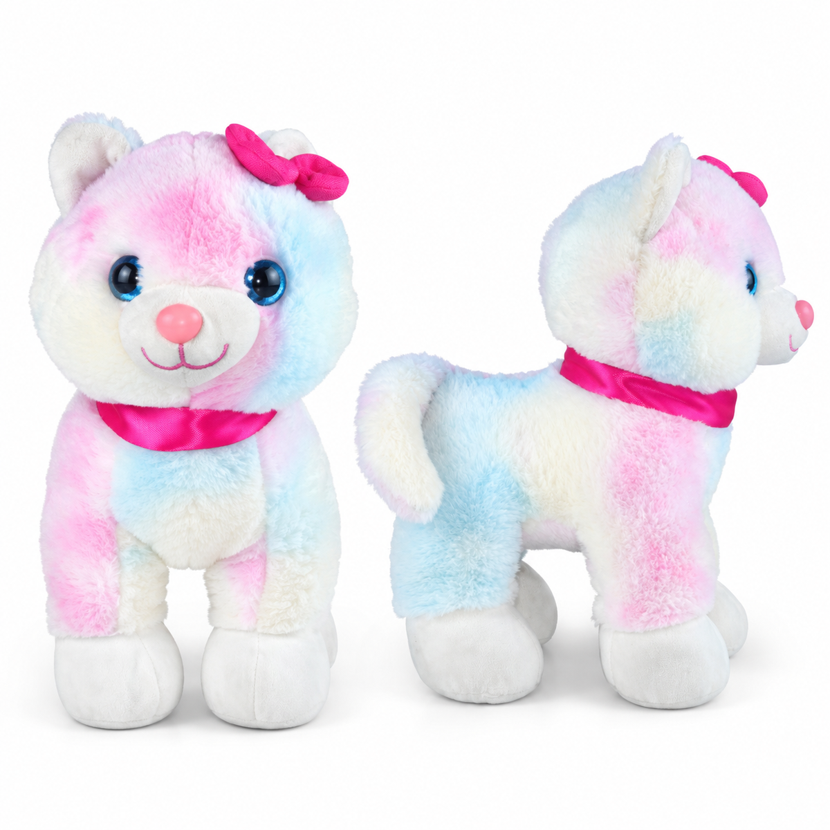 Miyavlama Sesli Peluş Kedi – Renkli Sevimli Oyuncak