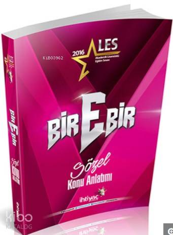 İhtiyaç Ales 2016 Sözel Konu Anlatımı (İlkbahar)