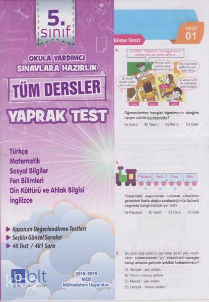Bulut 5. Sınıf Tüm Dersler Yaprak Test