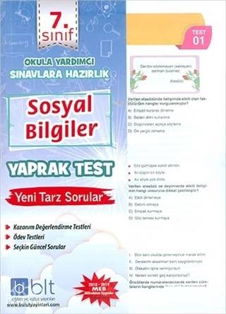 Bulut Eğitim ve Kültür Yayınları Eğitim 7. Sınıf Sosyal Bilgiler Yaprak Test