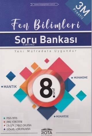 Rota 8. Sınıf Fen Bilimleri Soru Bankası 3m Prestij (Yeni)