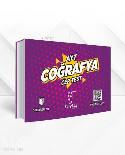 Karekök Yayıncılık AYT Cep Test Coğrafya