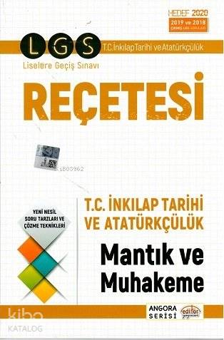 Editör Yayınları 8. Sınıf LGS Reçetesi T.C İnkılap Tarihi ve Atatürkçülük Mantık ve Muhakeme
