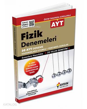 Aydın Yayınları AYT Fizik 30 Deneme 2020 Özel Aydın