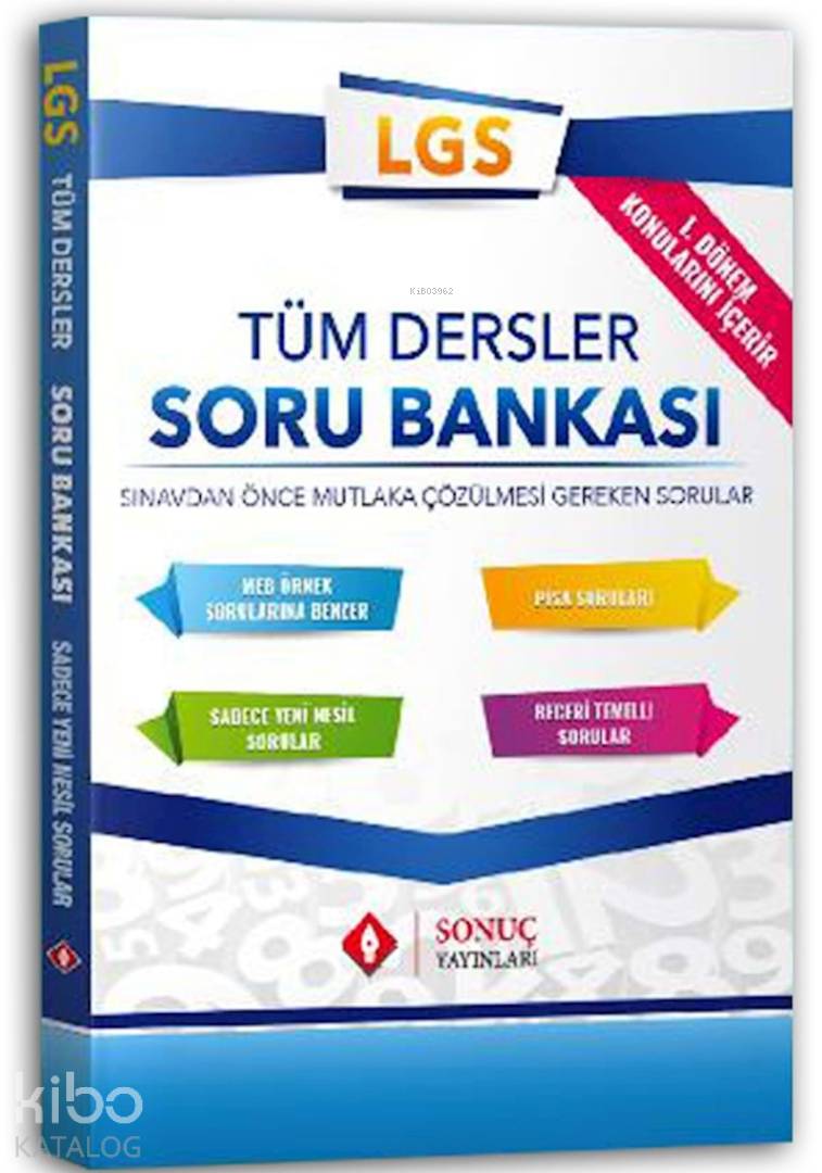 Sonuç Yayınları LGS Ilk Dönem Tüm Derler Soru Bankası