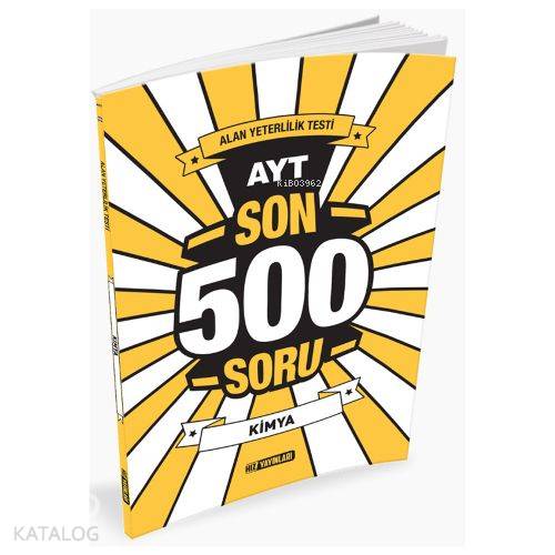 Hız Yayınları AYT Kimya Son 500 Soru
