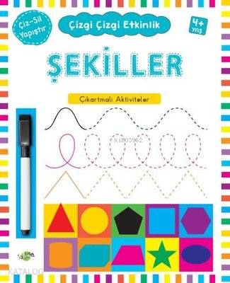 Çizgi Çizgi Etkinlik Şekiller 4 Yaş Üstü