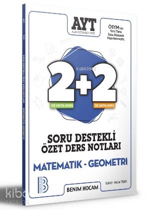 Yargı Yayınevi Benim Hocam AYT Matematik - Geometri 2+2 Soru Destekli Özet Ders Notları