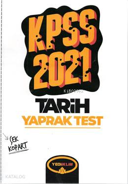 Yediiklim Yayınları KPSS 2021 Genel Kültür Tarih Çek Kopart Yaprak Test