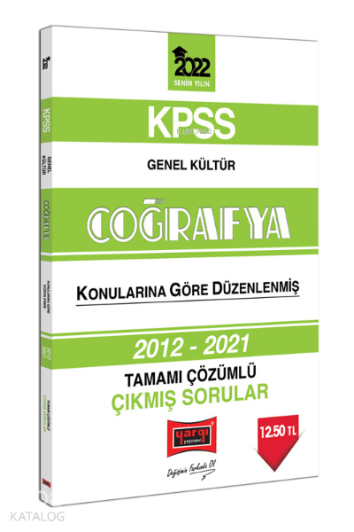 Yargı Yayınevi KPSS 2022 Genel Kültür Coğrafya Tamamı Çözümlü Çıkmış Sorular