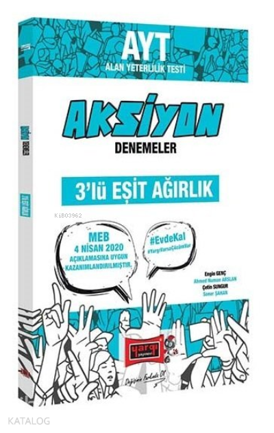 Yargı Yayınevi AYT Eşit Ağırlık AKS iyon 3'Lü Denemeler