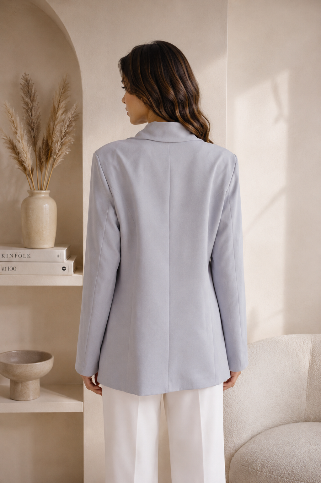 Açık Mavi Blazer Ceket