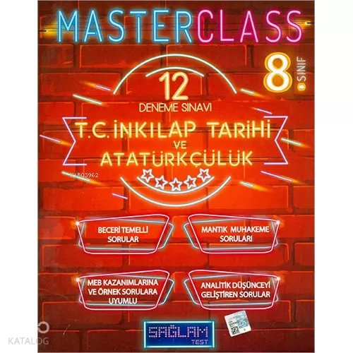 Sağlam Yayınevi 8. Sınıf LGS Masterclass T.c.inkılap Tarihi ve Atatürkçülük 12 Li Deneme 202