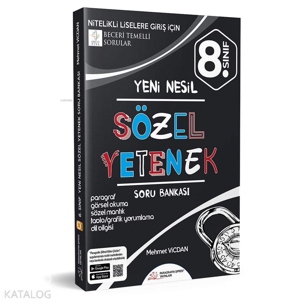 Paragrafın Şifresi Yayınları Paragrafın Şifresi 8. Sınıf Sözel Yetenek Soru Bankası
