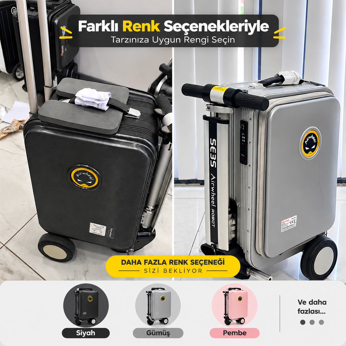 OUTLET-Elektrikli Binilebilir Scooter Valiz