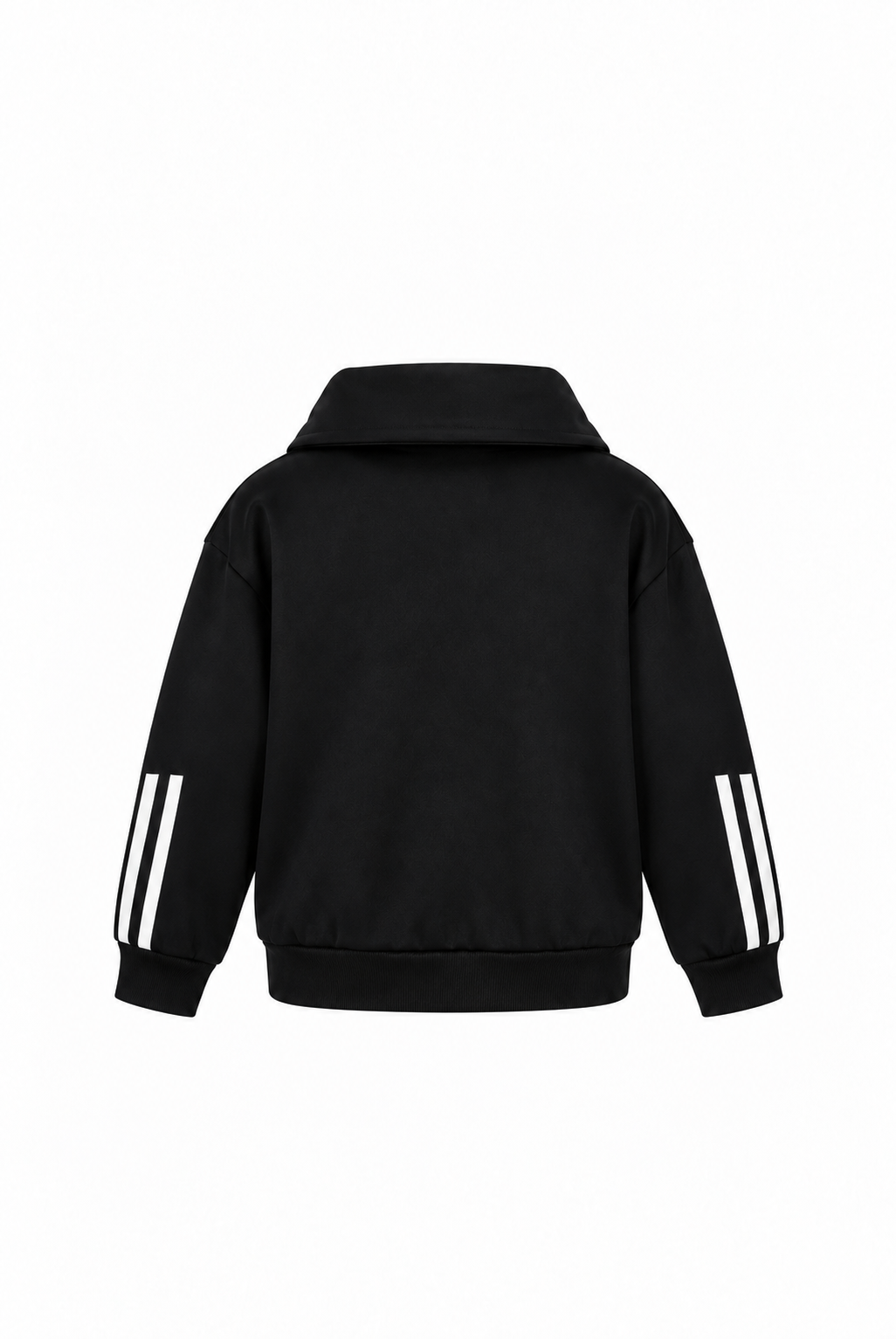 Erkek Çocuk Fermuarlı Dik Yaka Sweatshirt – Siyah