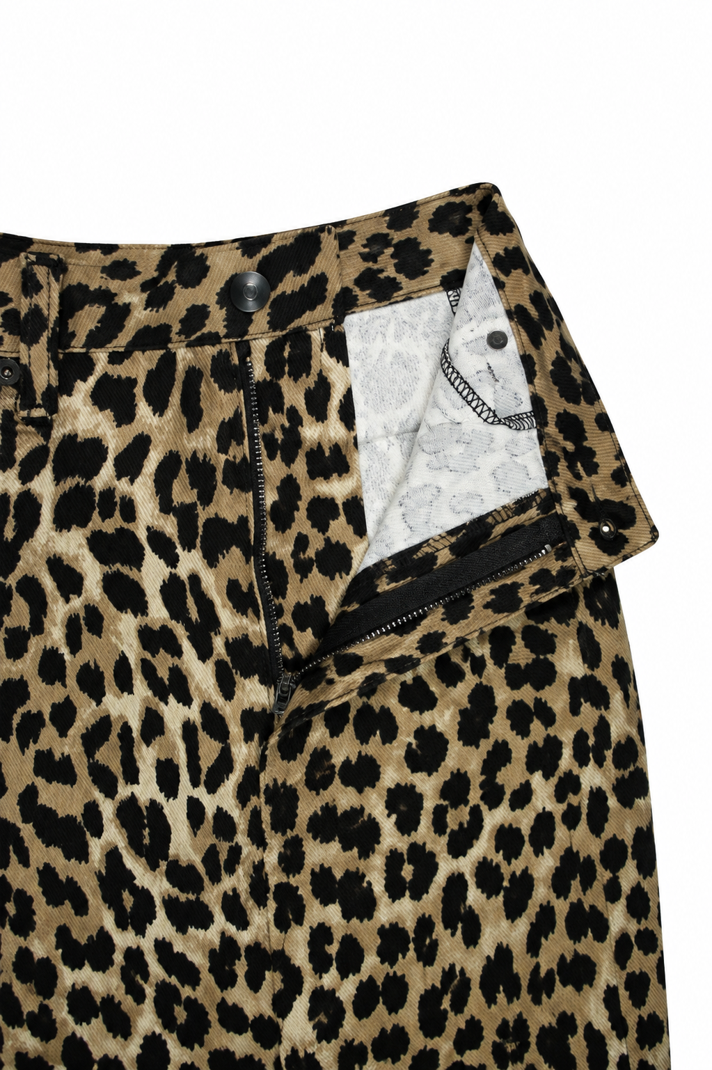 Leopar Desenli Mini Etek