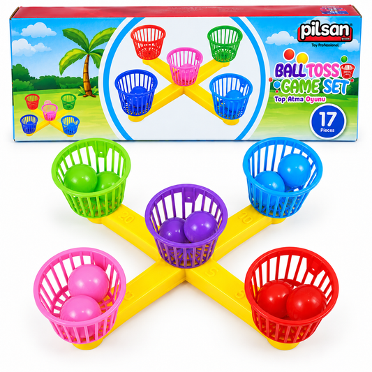 Pilsan Ball Toss Game Set Top Atma Oyunu – 17 Parça – Kutusu Hasarlı SIFIR ÜRÜN