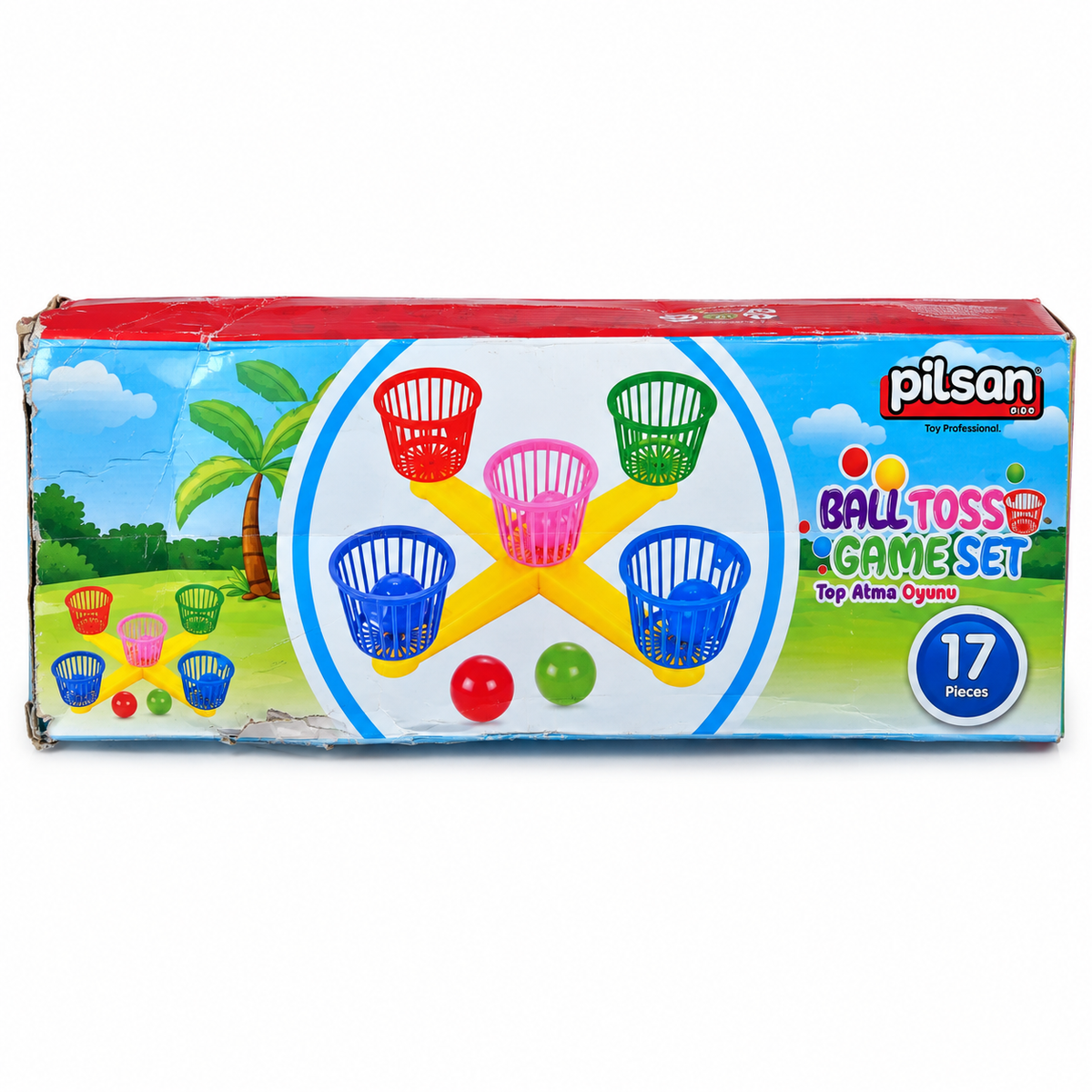 Pilsan Ball Toss Game Set Top Atma Oyunu – 17 Parça – Kutusu Hasarlı SIFIR ÜRÜN