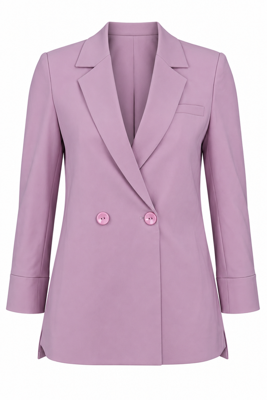 Pembe Kruvaze Kadın Blazer Ceket