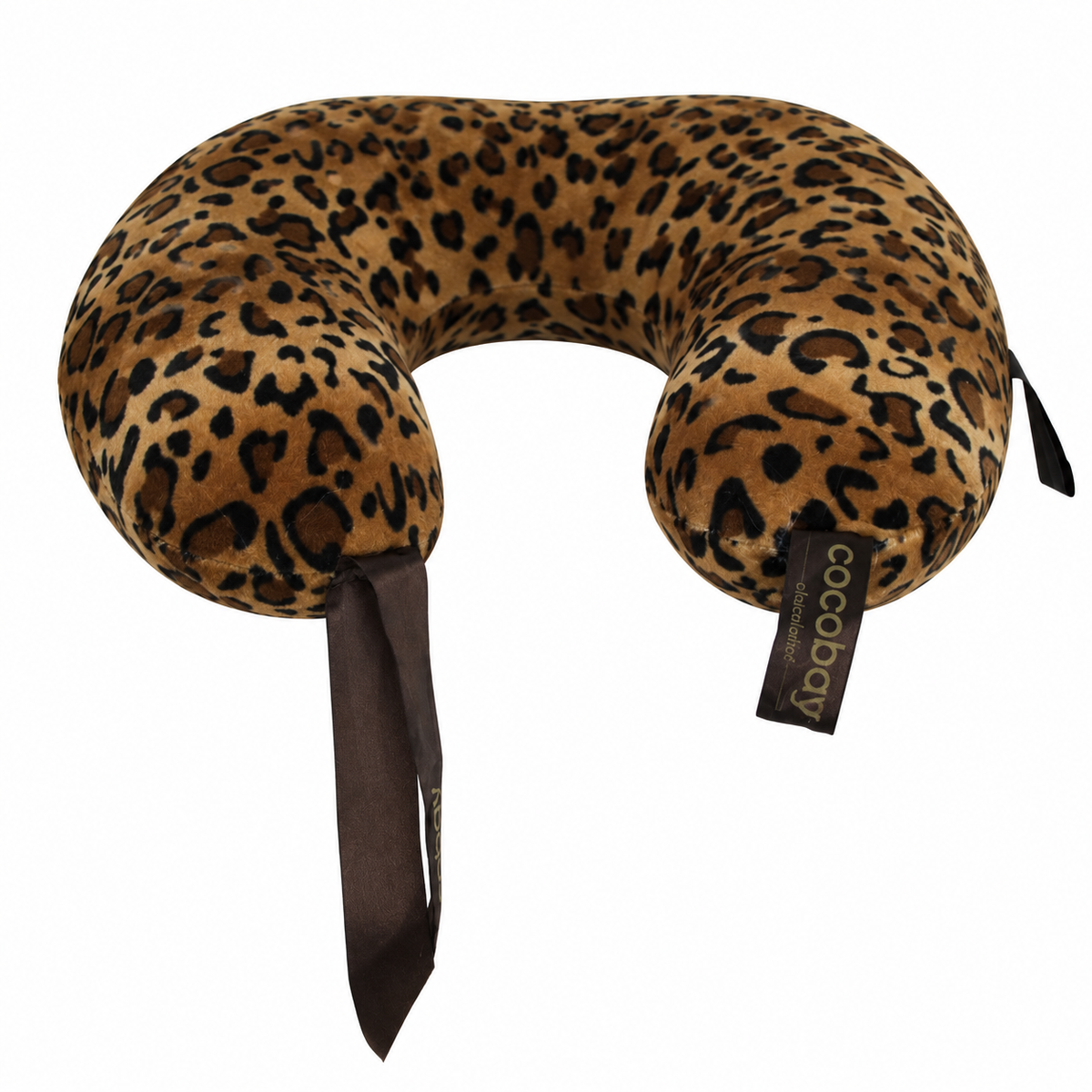 Leopar Desenli Peluş Seyahat Boyun Yastığı