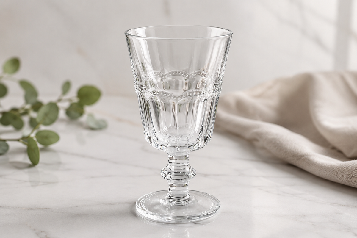 4'lü Dekoratif Cam Kadeh Seti – 220 ml