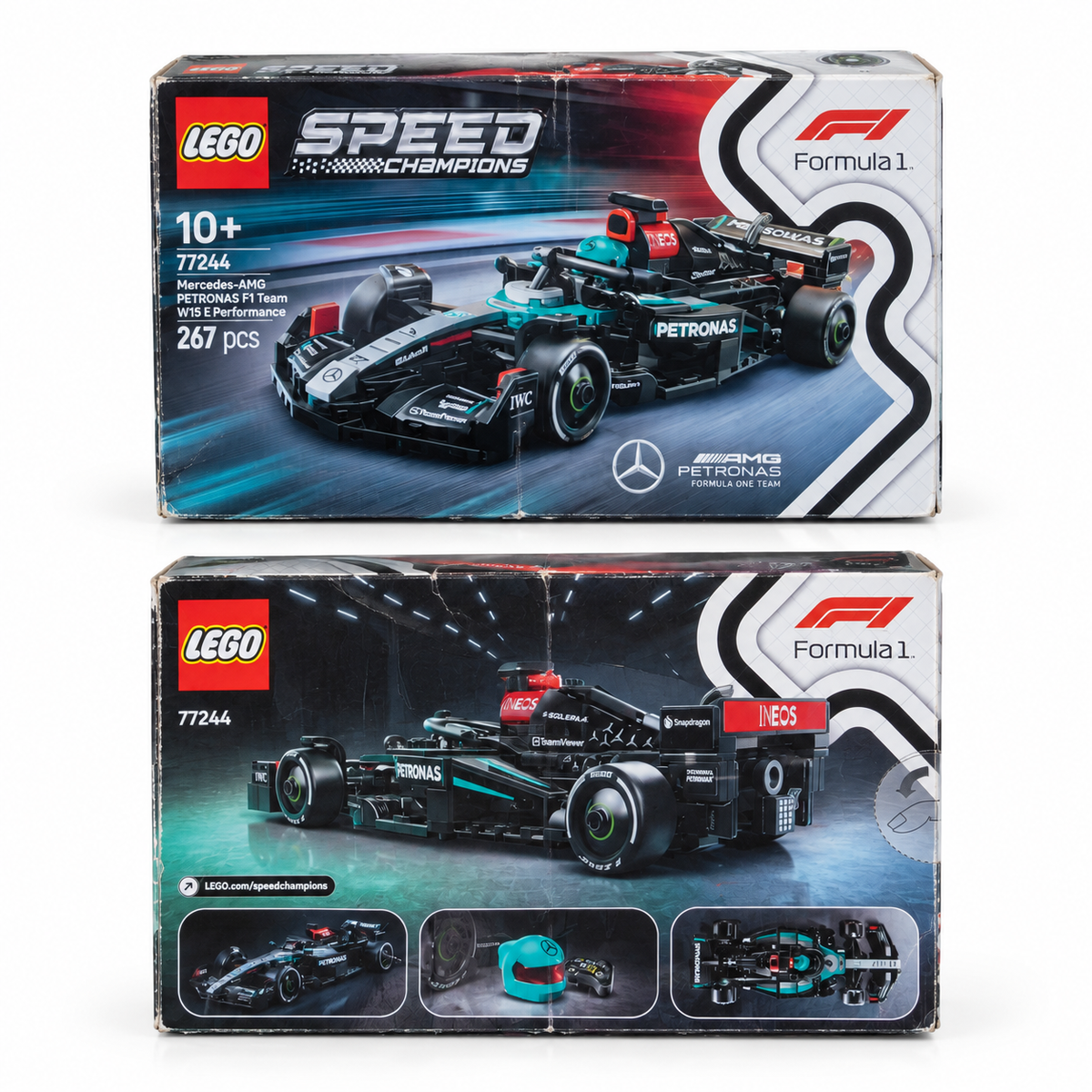 LEGO Speed Champions Mercedes-AMG PETRONAS F1 W15 E  77244 – 267 Parça – Kutusu Hasarlı SIFIR ÜRÜN