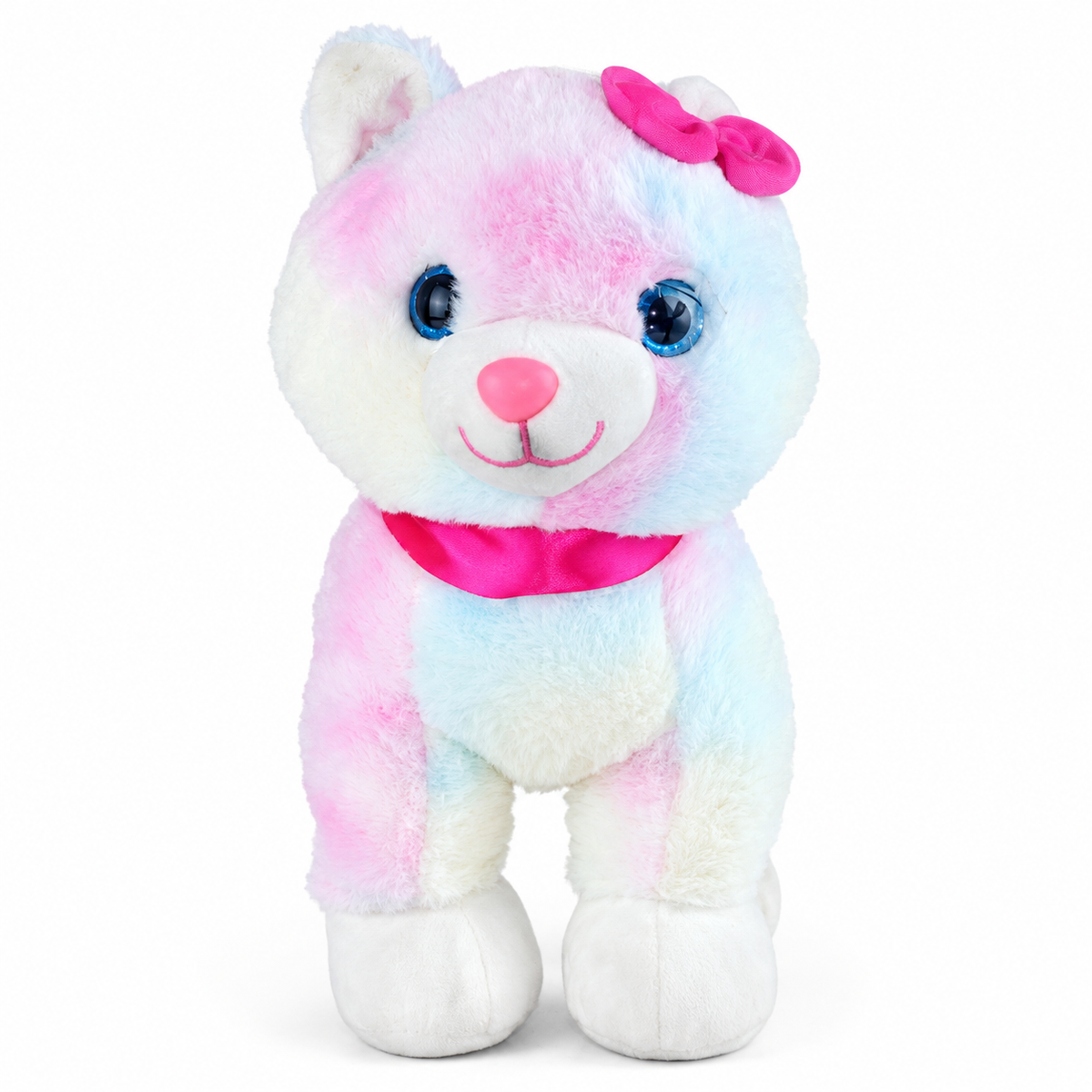 Miyavlama Sesli Peluş Kedi – Renkli Sevimli Oyuncak