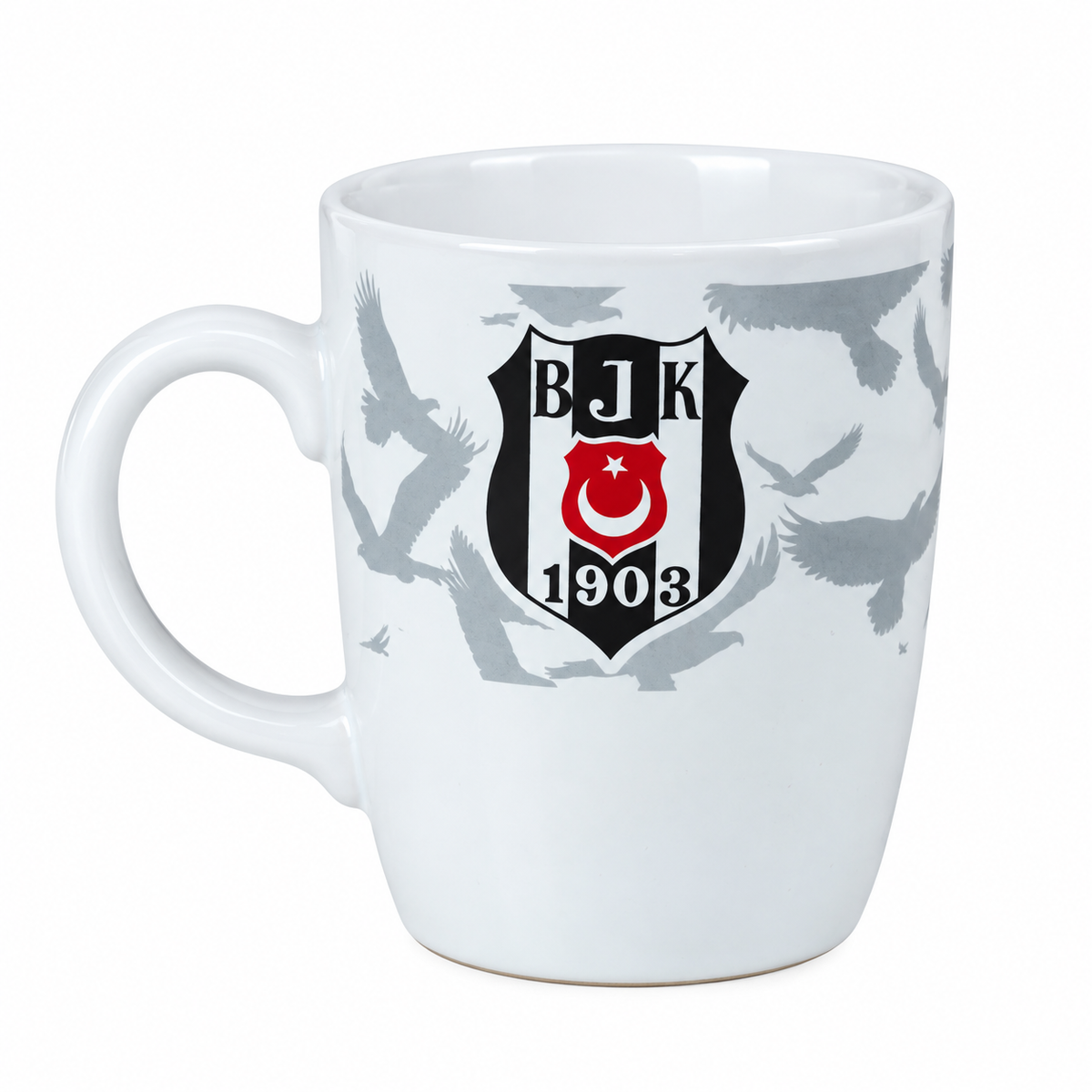 Logolu Seramik Kupa – Siyah Beyaz Taraftar Kupası