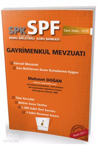SPK - SPF Gayrimenkul Mevzuatı Konu Anlatımlı Soru Bankası 1019