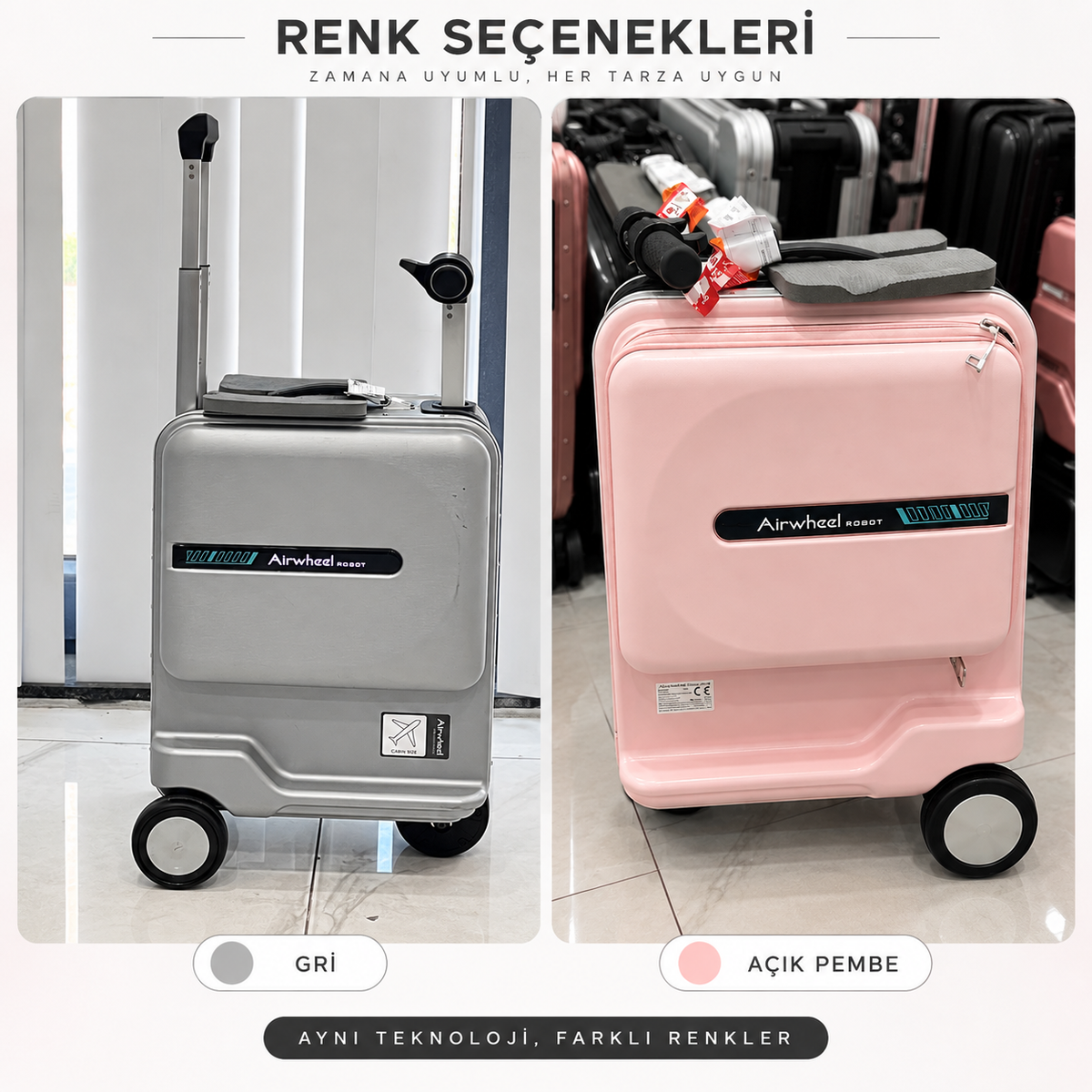 OUTLET-Akıllı Elektrikli Valiz / Scooter Valiz