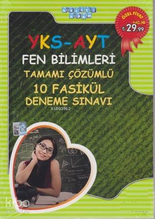 Akıllı Adam Yks-Ayt Fen Bilimleri Tamamı Çözümlü 10 Fasikül Deneme Sınavı