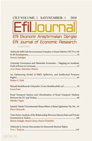 Efil Ekonomi Araştırmaları Dergisi - Cil:1 Sayı:1 2018