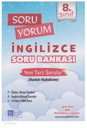 Bulut Eğitim ve Kültür Yayınları Eğitim 8. Sınıf Soru Yorum İngilizce Soru Bankası
