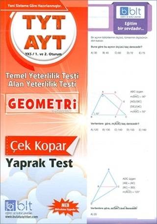 Bulut Eğitim ve Kültür Yayınları Eğitim TYT AYT Geometri Çek Kopar Yaprak Test
