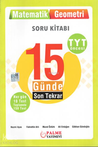 Palme Yayınları TYT Öncesi Matematik Geometri 15 Günde Son Tekrar Soru Kitabı Palme