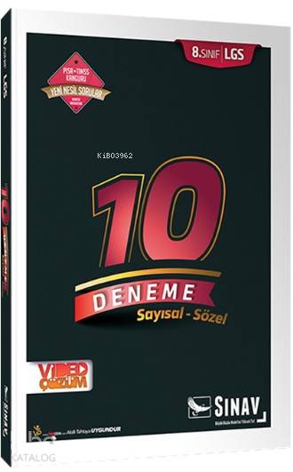 Sınav Yayınları 8. Sınıf LGS 10 Deneme Sınav