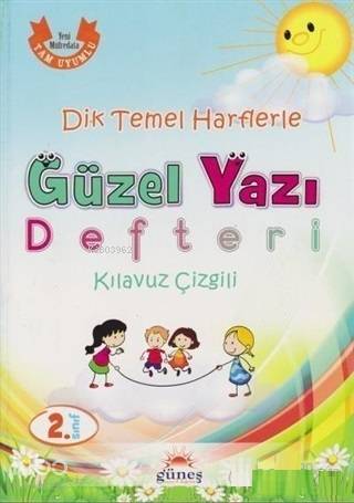 Güneş Yayın Dağıtım 2.sınıf Kılavuz Çizgili Dik Temel Harflerle Güzel Yazı Defteri 50 x 50