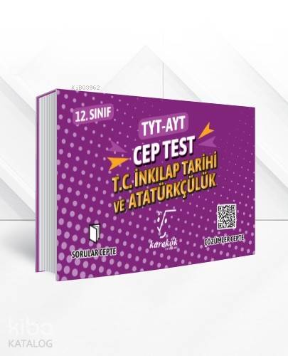 Karekök Yayıncılık TYT-AYT Cep Test T.C. İnkilap Tarihi ve Atatürkçülük