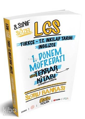 Benim Hocam Yayınları 8. Sınıf LGS Sözel 1. Dönem Tekrarı Soru Bankası Benim Hocam