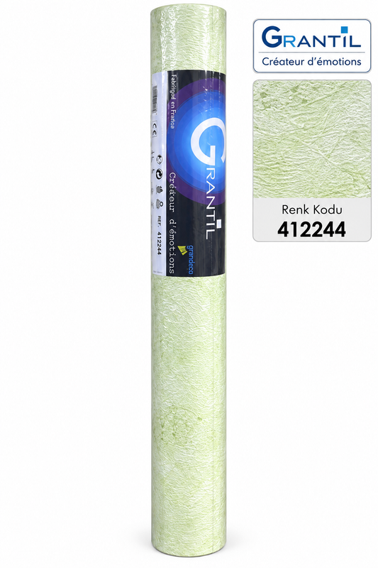 Grantil 412244 Dekoratif Duvar Kağıdı – Açık Yeşil Dokulu Desen