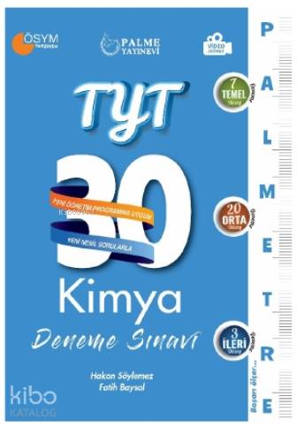 TYT 30 Kimya Deneme Sınavı Palmetre Serisi