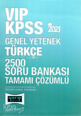 KPSS 2021 VIP Genel Yetenek Türkçe 2500 Soru Bankası