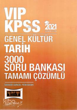 KPSS 2021 VIP Genel Kültür Tarih 3000 Soru Bankası