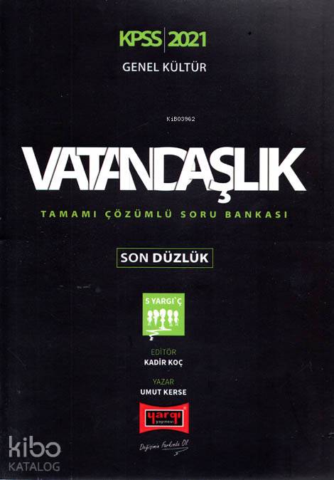 Yargı Yayınevi 2021 KPSS Vatandaşlık Son Düzlük Tamamı Çözümlü Soru Bankası